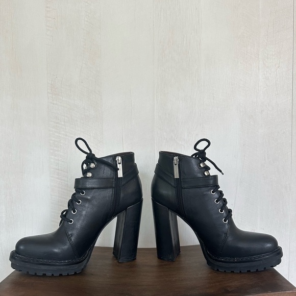 BCBG Lace Up Heel Ankle Boots - Picture 2 of 10